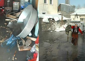 Kars'ta Bir Mahalle  Sular Altında
