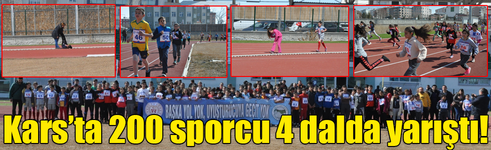 Kars’ta 200 sporcu 4 dalda yarıştı!