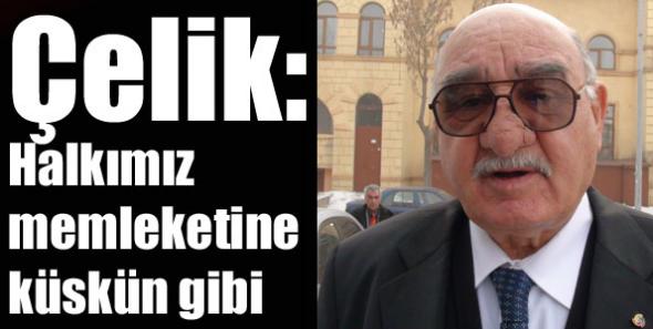Çelik: Halkımız memleketine küskün gibi