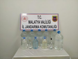 Malatya'da 150 litre sahte içki ele geçirildi