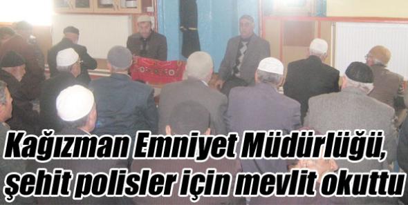 Şehit polisler için mevlit okuttu