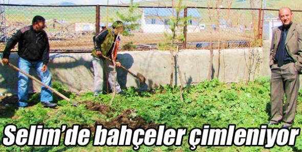Selim’de bahçeler çimleniyor