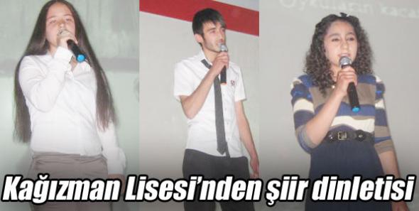 Kağızman Lisesi’nden şiir dinletisi