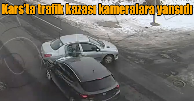 Kars’ta trafik kazası kameralara yansıdı