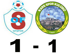 Karsspor, Ofspor ile 1-1 berabere kaldı.