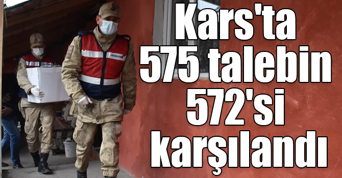 Kars'ta Vefa Sosyal Destek Grubu'na gelen 575 talebin 572'si karşılandı
