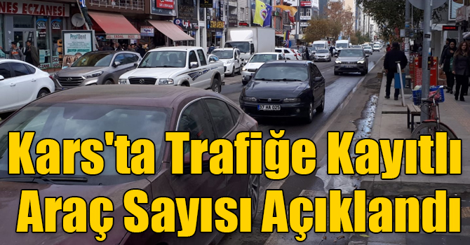 Kars'ta trafiğe kayıtlı araç sayısı açıklandı