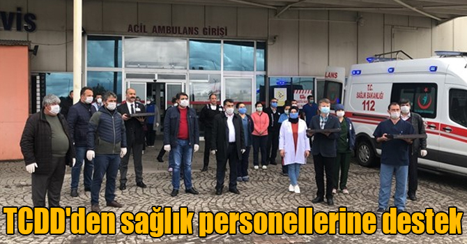 Kars'ta TCDD'den sağlık personellerine destek