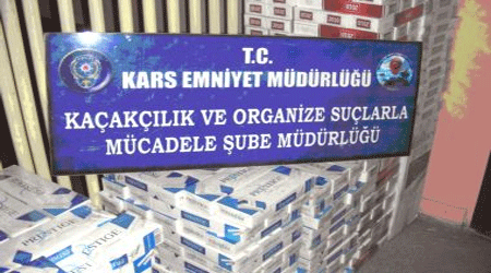 Kars’ta Kaçak Sigara Operasyonu