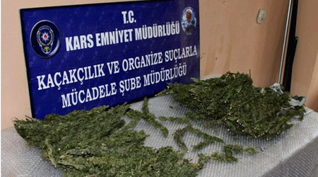 Kars'ta 4 Kilo Esrar Yakalandı