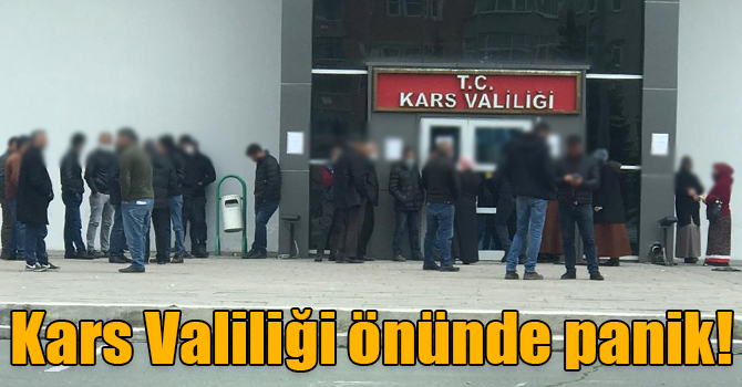 Kars Valiliği önünde panik!