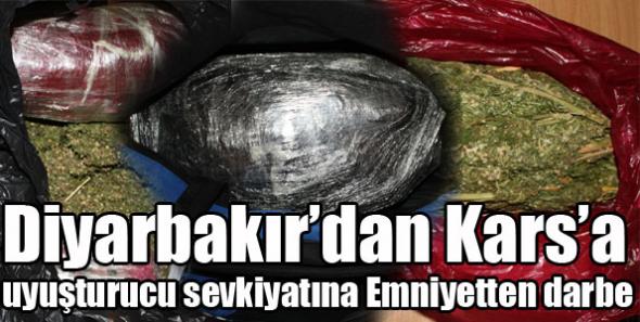 Diyarbakır’dan Kars’a uyuşturucu sevkiyatına Emniyetten darbe