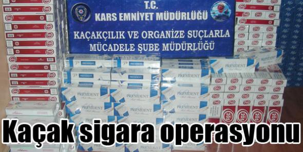 Kars’ta kaçak sigara operasyonu