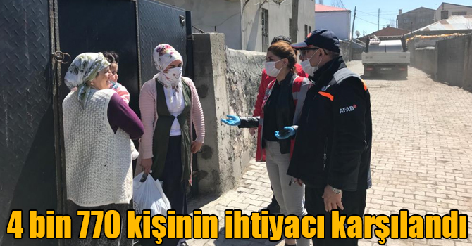 Kars’ta 4 bin 770 kişinin ihtiyacı karşılandı