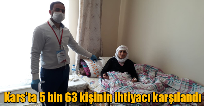 Kars’ta 5 bin 63 kişinin ihtiyacı karşılandı