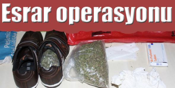 Kars’ta esrar operasyonu
