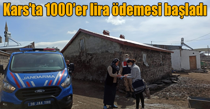 Kars’ta 1000’er lira ödemesi başladı