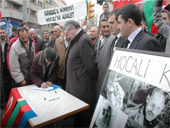 MHP ve Ülkü Ocakları Hocalı Soykırımının TBMM’de kabul edilmesi için imza kampanyası başlattı