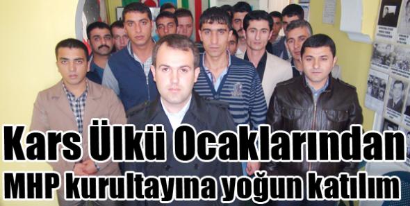 Kars Ülkü Ocaklarından MHP kurultayına yoğun katılım