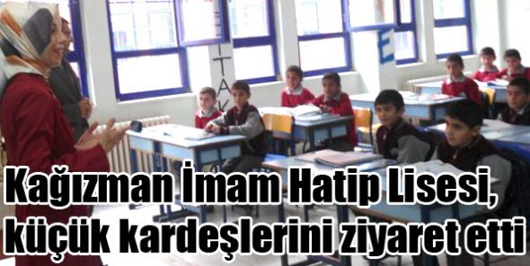 Kağızman İmam Hatip Lisesi, küçük kardeşlerini ziyaret etti