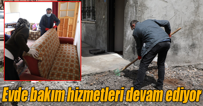 Kars Belediyesinin evde bakım hizmetleri devam ediyor