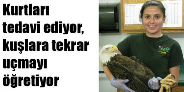 Kurtları tedavi ediyor, kuşlara tekrar uçmayı öğretiyor