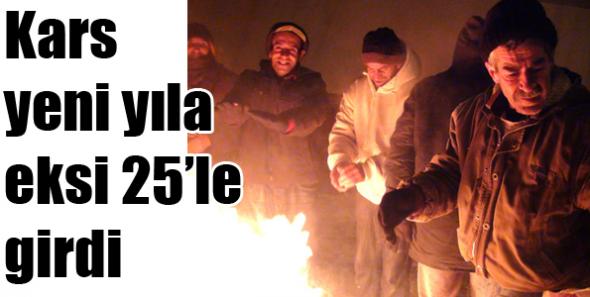 Kars yeni yıla eksi 25’le girdi