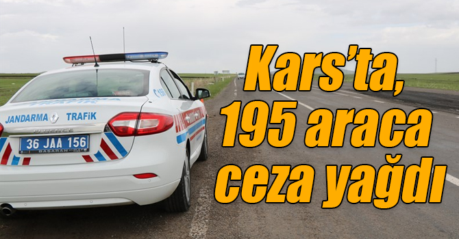 Kars’ta, 195 araca 83 bin 782 TL idari para cezası