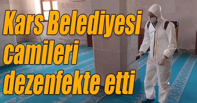 Kars Belediyesi camileri dezenfekte etti