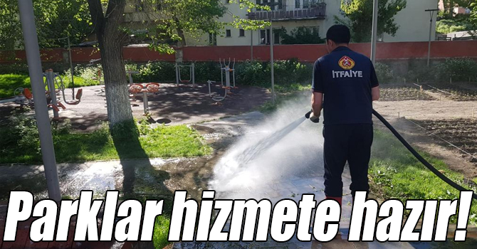 Kars Belediyesi parkları hizmete hazır hale getirdi