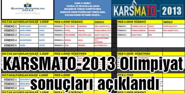 KARSMATO-2013 Olimpiyat sonuçları açıklandı