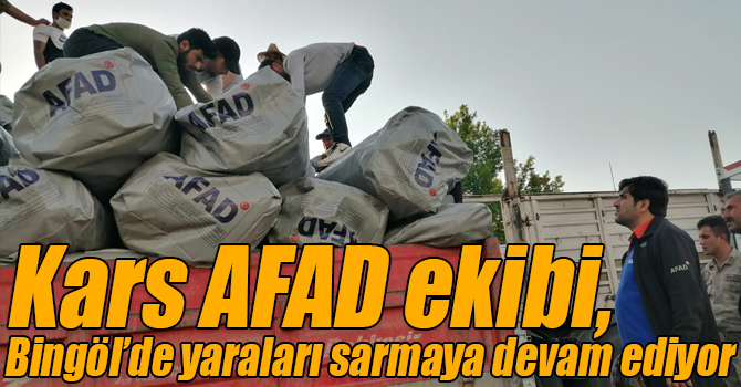 Kars AFAD ekibi, Bingöl’de yaraları sarmaya devam ediyor