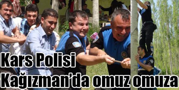 Kars Polisi Kağızman’da Omuz Omuza
