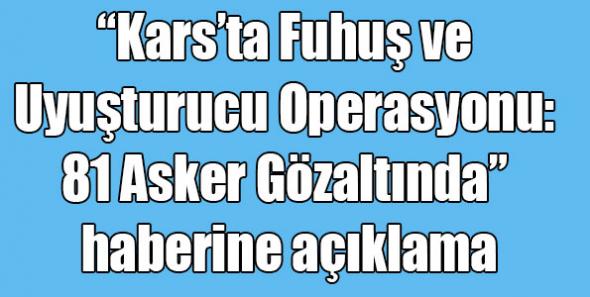Kars’ta Fuhuş ve Uyuşturucu Operasyonu