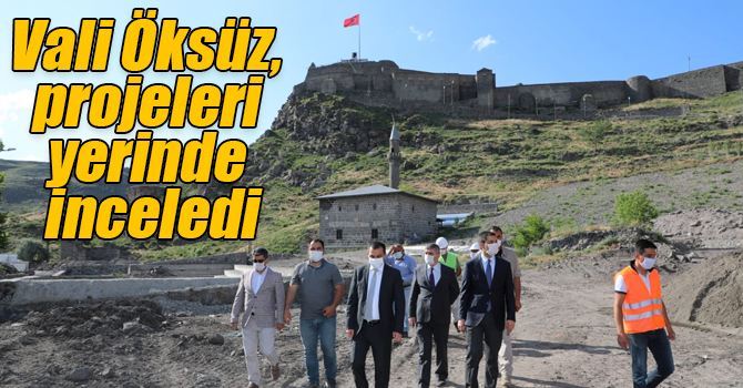 Kars Valisi Türker Öksüz, çalışmaları devam eden projeleri yerinde inceledi