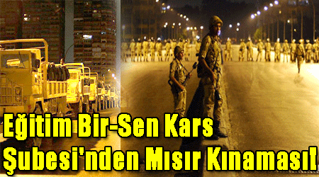 Eğitim Bir-Sen Kars Şubesi'nden Mısır Kınaması!