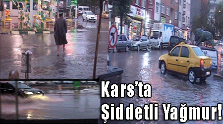 Kars'ta Şiddetli Yağmur!