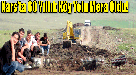 Kars'ta 60 Yıllık Köy Yolu Mera Oldu!