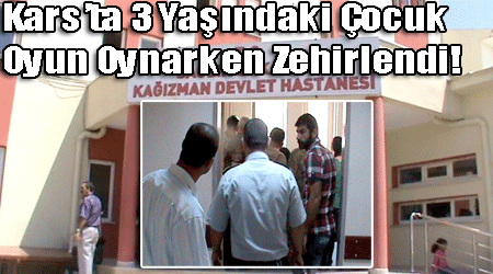 Kağızman'da 3 Yaşındaki Çocuk Oyun Oynarken Zehirlendi