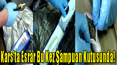 Kars'ta Esrar Bu Kez Şampuan Kutusunda!