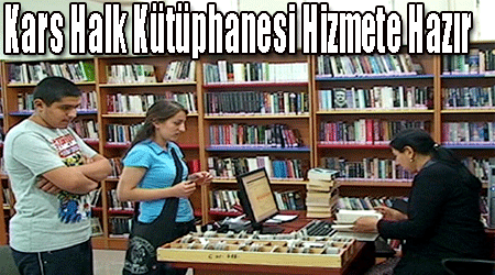 Kars Halk Kütüphanesi Hizmete Hazır