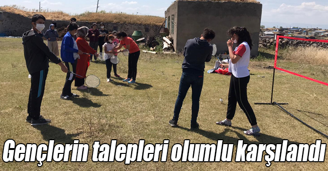 Gençlerin talepleri olumlu karşılandı