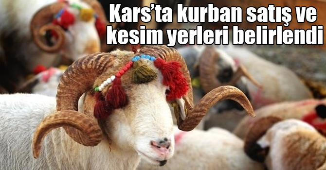 Kars’ta kurban satış ve kesim yerleri belirlendi