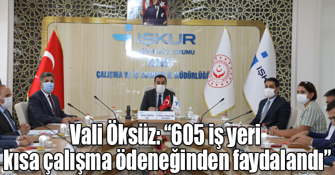 Vali Öksüz: “605 iş yeri kısa çalışma ödeneğinden faydalandı”