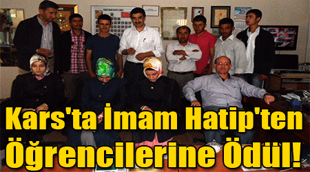 Kars'ta İmam Hatip'ten Öğrencilerine Ödül!