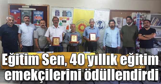 Eğitim Sen, 40 yıllık eğitim emekçilerini ödüllendirdi