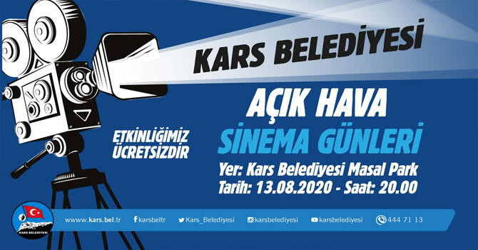 Kars’ta açık hava sinema etkinliği başlıyor