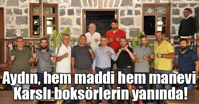 Milli Boksör Selçuk Aydın, hem maddi hem manevi Karslı boksörlerin yanında!