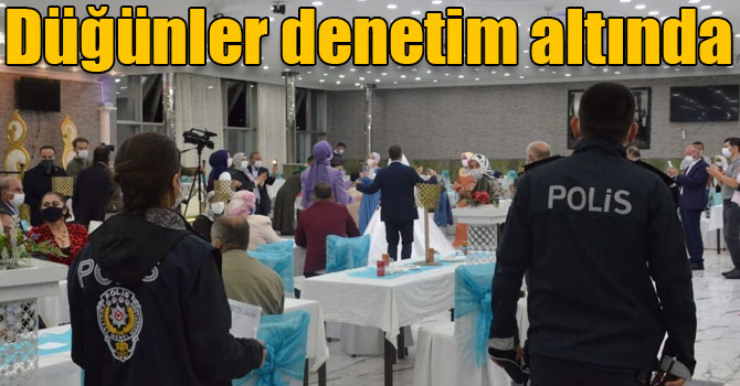 Kars’ta polisten düğün salonlarında denetim