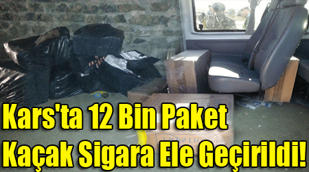 Kars'ta 12 Bin Paket Kaçak Sigara Ele Geçirildi!